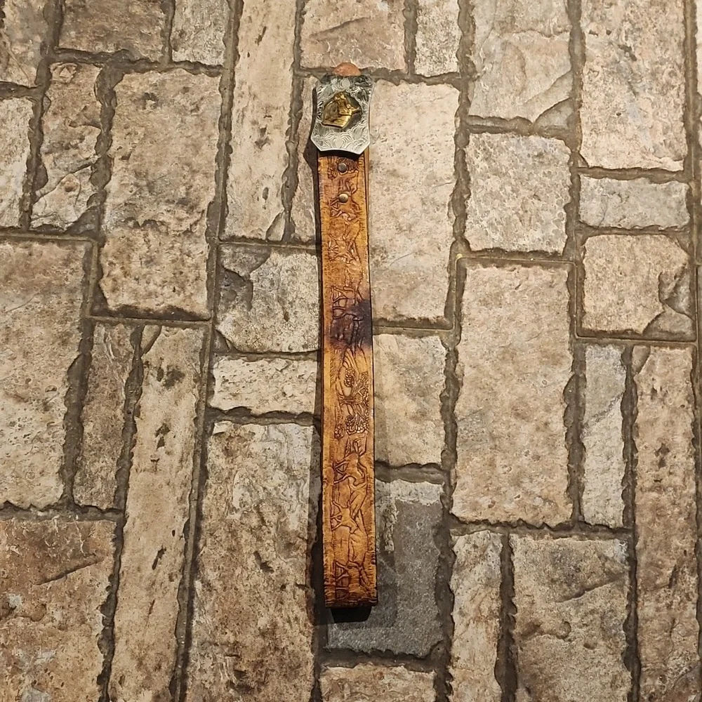 Vintage Leather Horse Belt